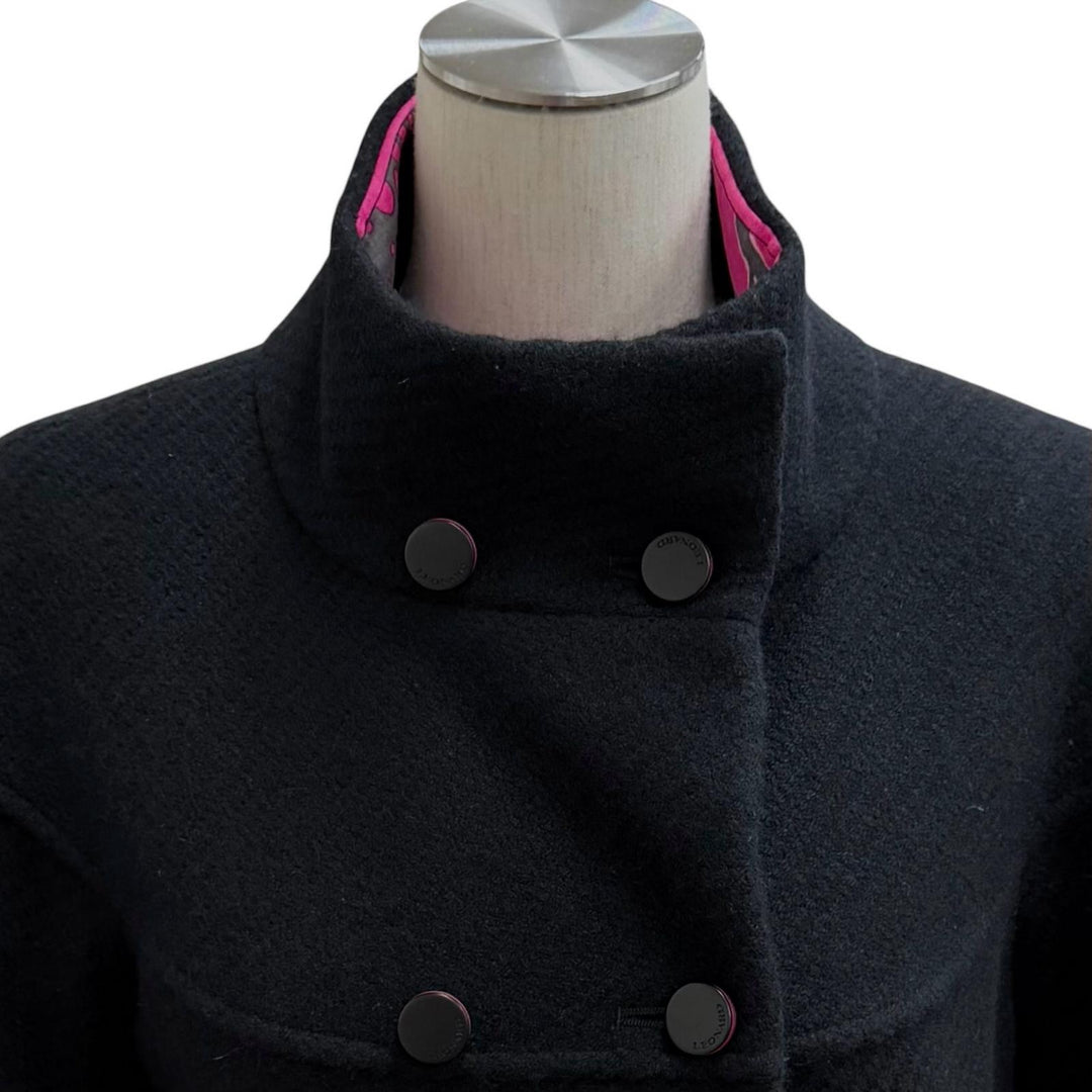 Great LEONARD FASHION coat Stand collar with logo button black Angola 1 0368989
