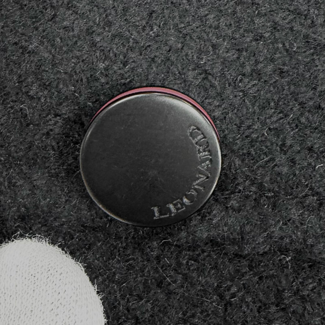Great LEONARD FASHION coat Stand collar with logo button black Angola 1 0368989