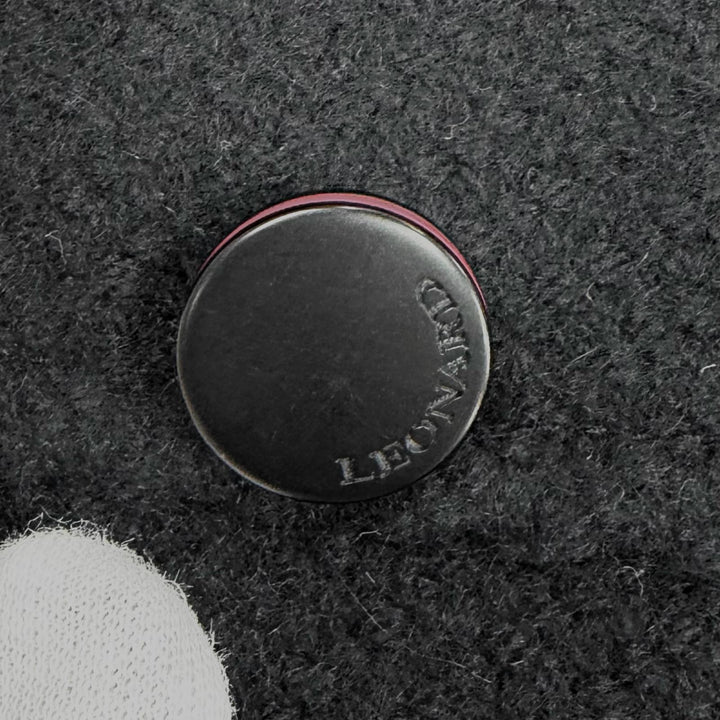 Great LEONARD FASHION coat Stand collar with logo button black Angola 1 0368989