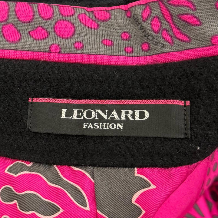 Great LEONARD FASHION coat Stand collar with logo button black Angola 1 0368989