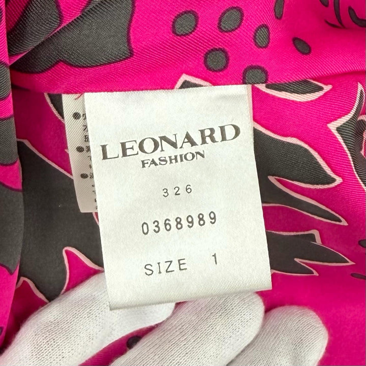 Great LEONARD FASHION coat Stand collar with logo button black Angola 1 0368989