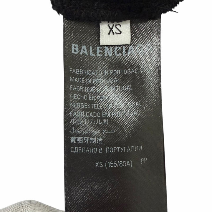 Pristine BALENCIAGA hoodie Campaign logo print pullover black
