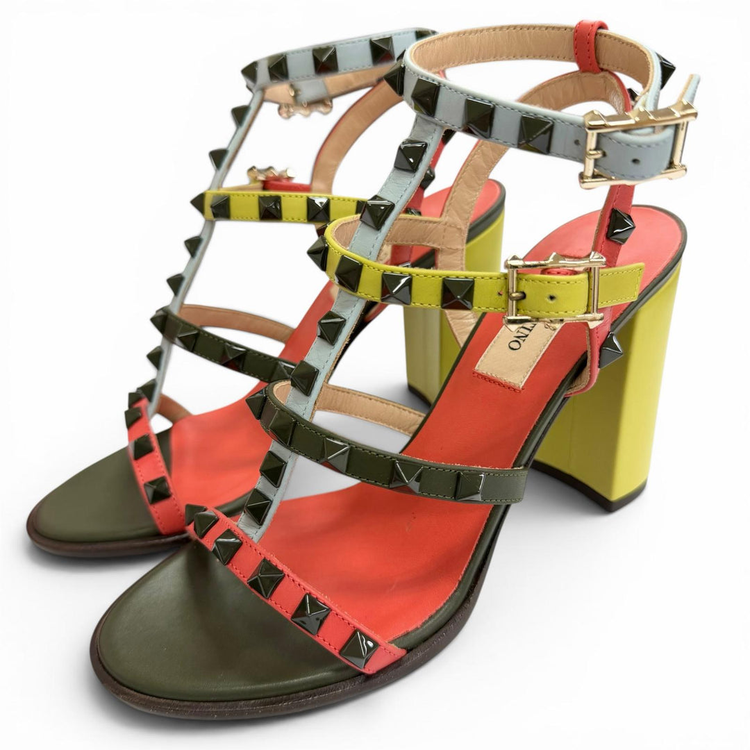Pristine Valentino Garavani Sandals Rockstud Ankle Sandals 36 KW2S0838