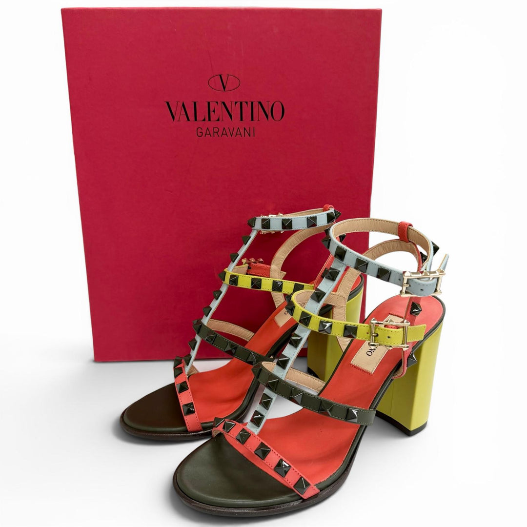 Pristine Valentino Garavani Sandals Rockstud Ankle Sandals 36 KW2S0838