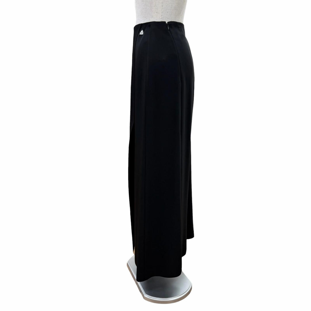 Great CHANEL Long skirt Triangle With logo black polyester Women 40 P14562V08226