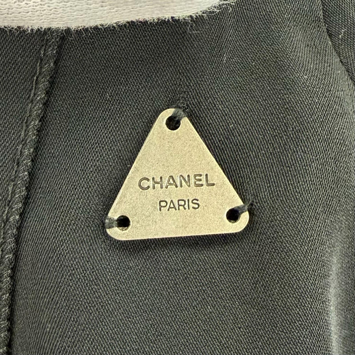 Great CHANEL Long skirt Triangle With logo black polyester Women 40 P14562V08226