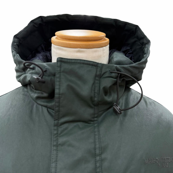 Pristine MAISON KITSUNE Mod coat khaki polyamide mens S HU02280WE0003