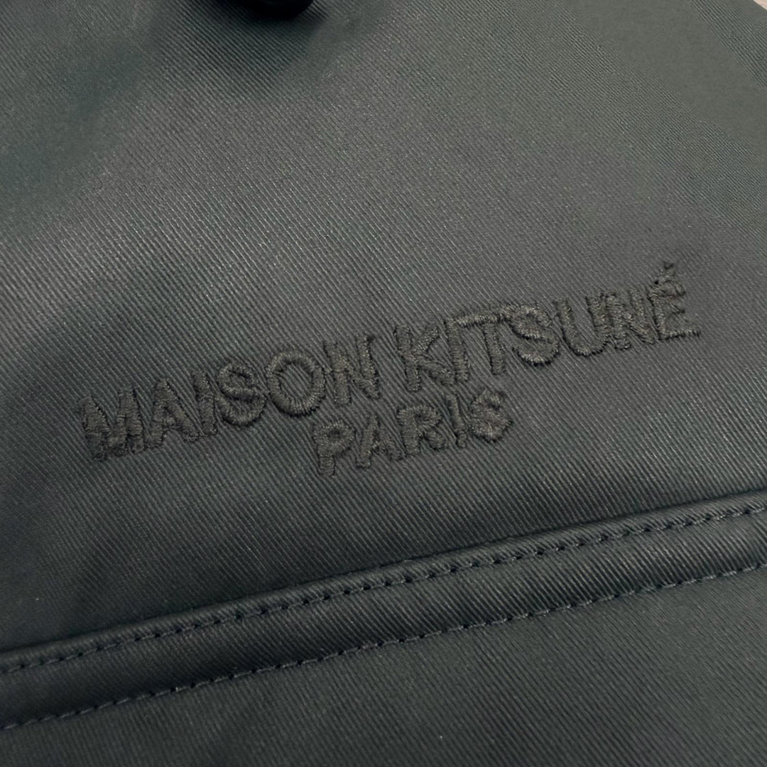 Pristine MAISON KITSUNE Mod coat khaki polyamide mens S HU02280WE0003