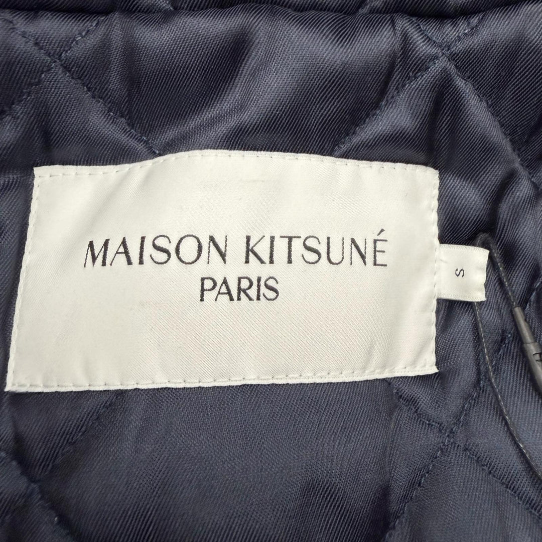 Pristine MAISON KITSUNE Mod coat khaki polyamide mens S HU02280WE0003