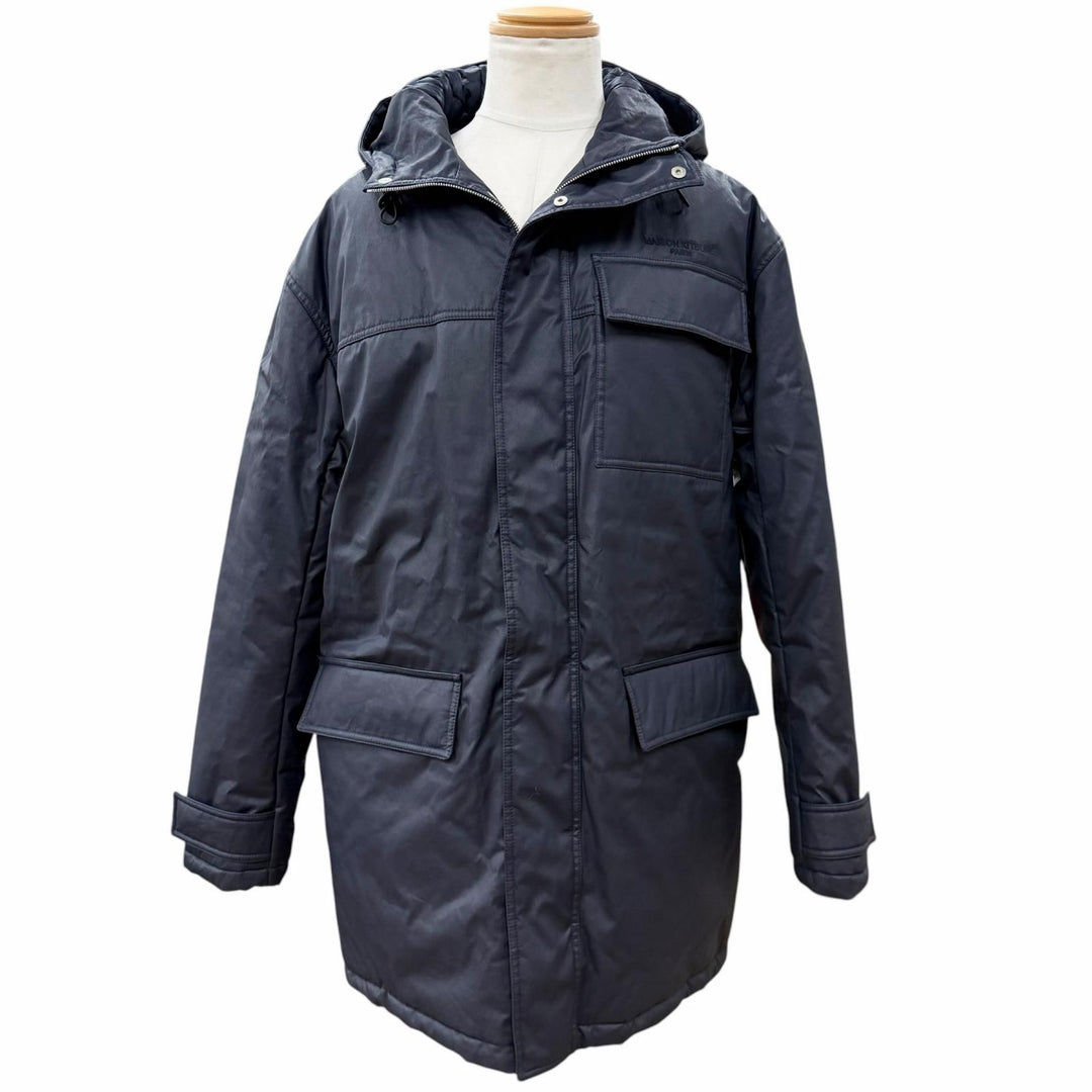 Pristine MAISON KITSUNE mountain hoodie Navy polyamide mens M HU02280WE0003
