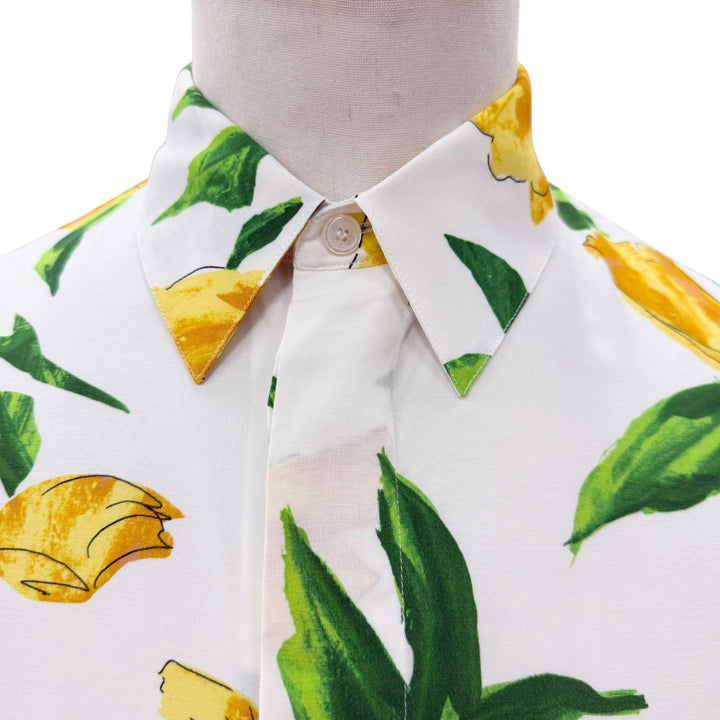 Great DIOR Long sleeve shirt white Rayon mens 39 013C502A5142