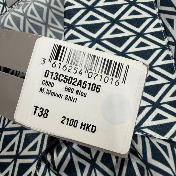 Pristine DIOR Long sleeve shirt Navy silk mens 38 0130C502A5106