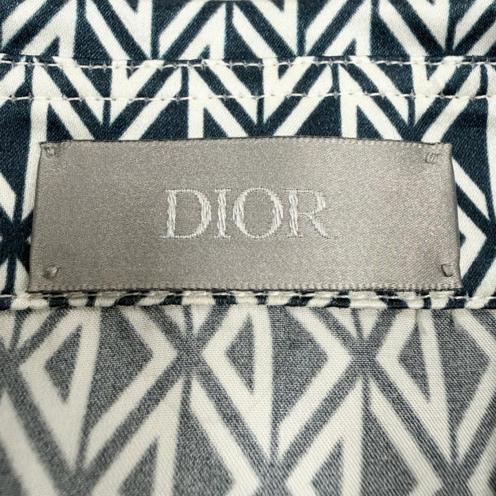Pristine DIOR Long sleeve shirt Navy silk mens 38 0130C502A5106