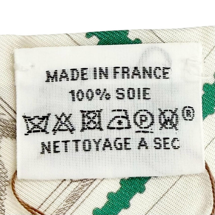 Pristine HERMES scarf Twilly LE PHILATELISTE DU FAUBOURG Green system silk Women