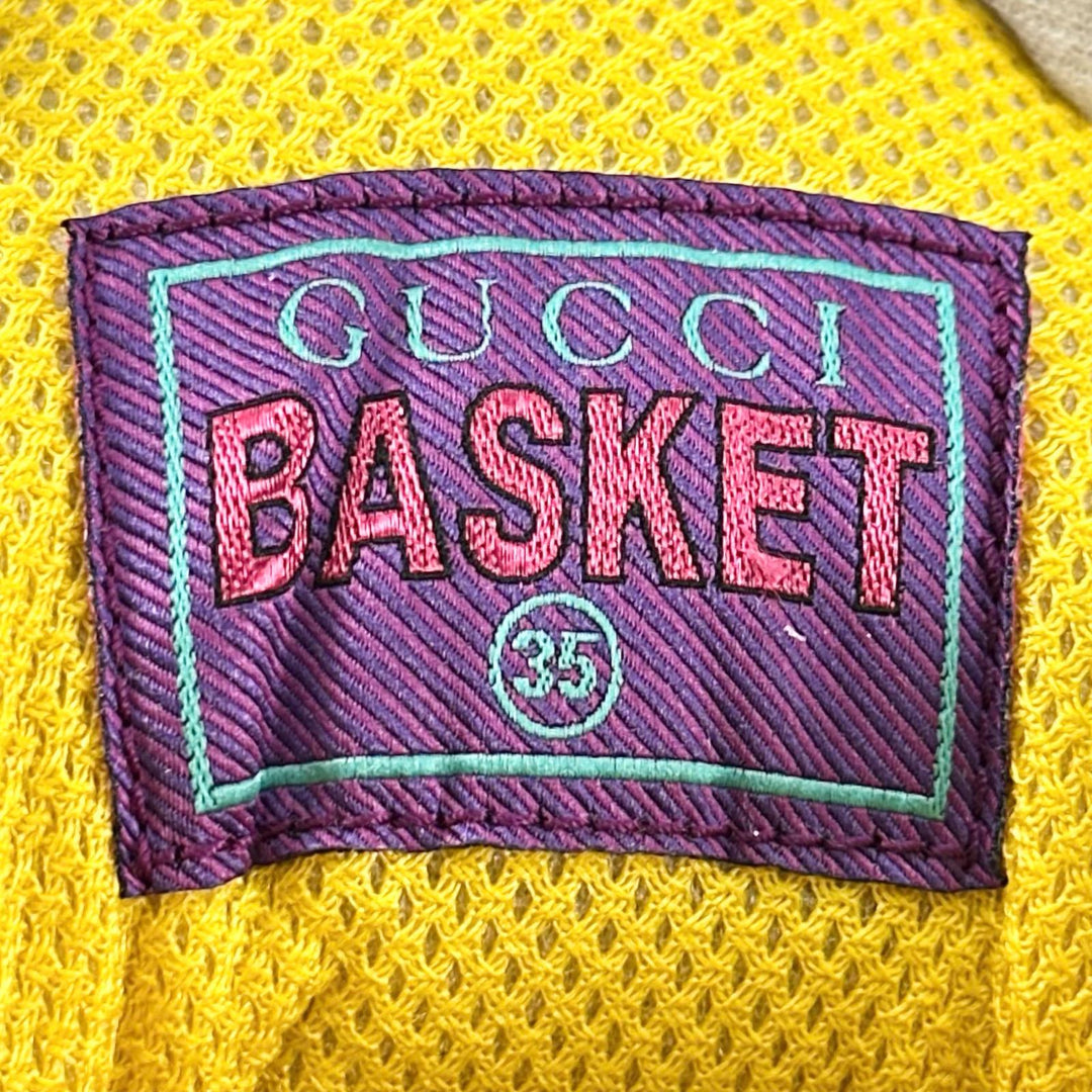 Pristine GUCCI High cut sneakers BASKET Vintage processing multicolor leather