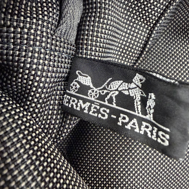 Excellent HERMES Handbag Her Line MM Serie Metal Canvas Tote Bag gray Women