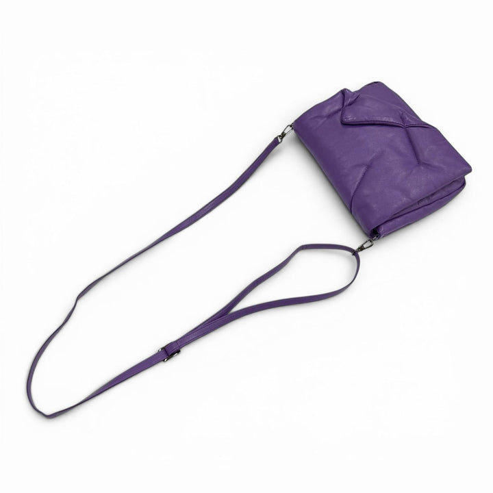 Excellent discord Yohji Yamamoto Shoulder Bag FLUFFY purple leather DZ-I07-709