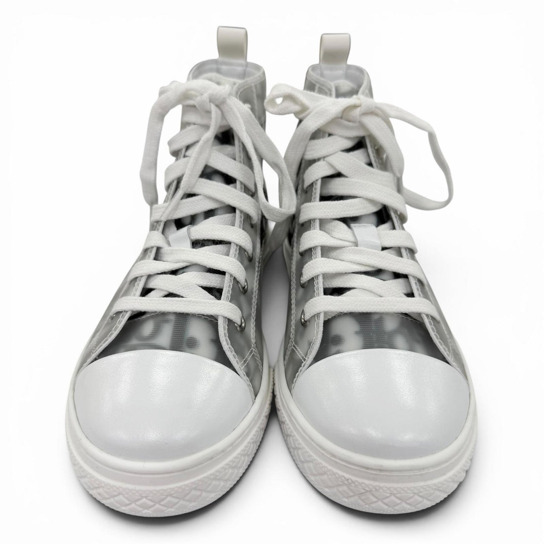 Pristine Christian Dior High cut sneakers Oblique High Top Gray Kids 31 B23