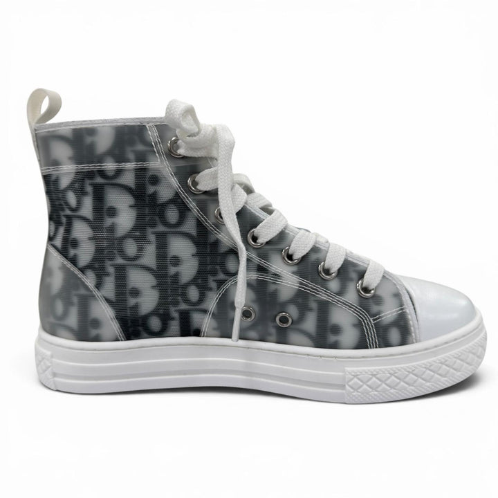 Pristine Christian Dior High cut sneakers Oblique High Top Gray Kids 31 B23