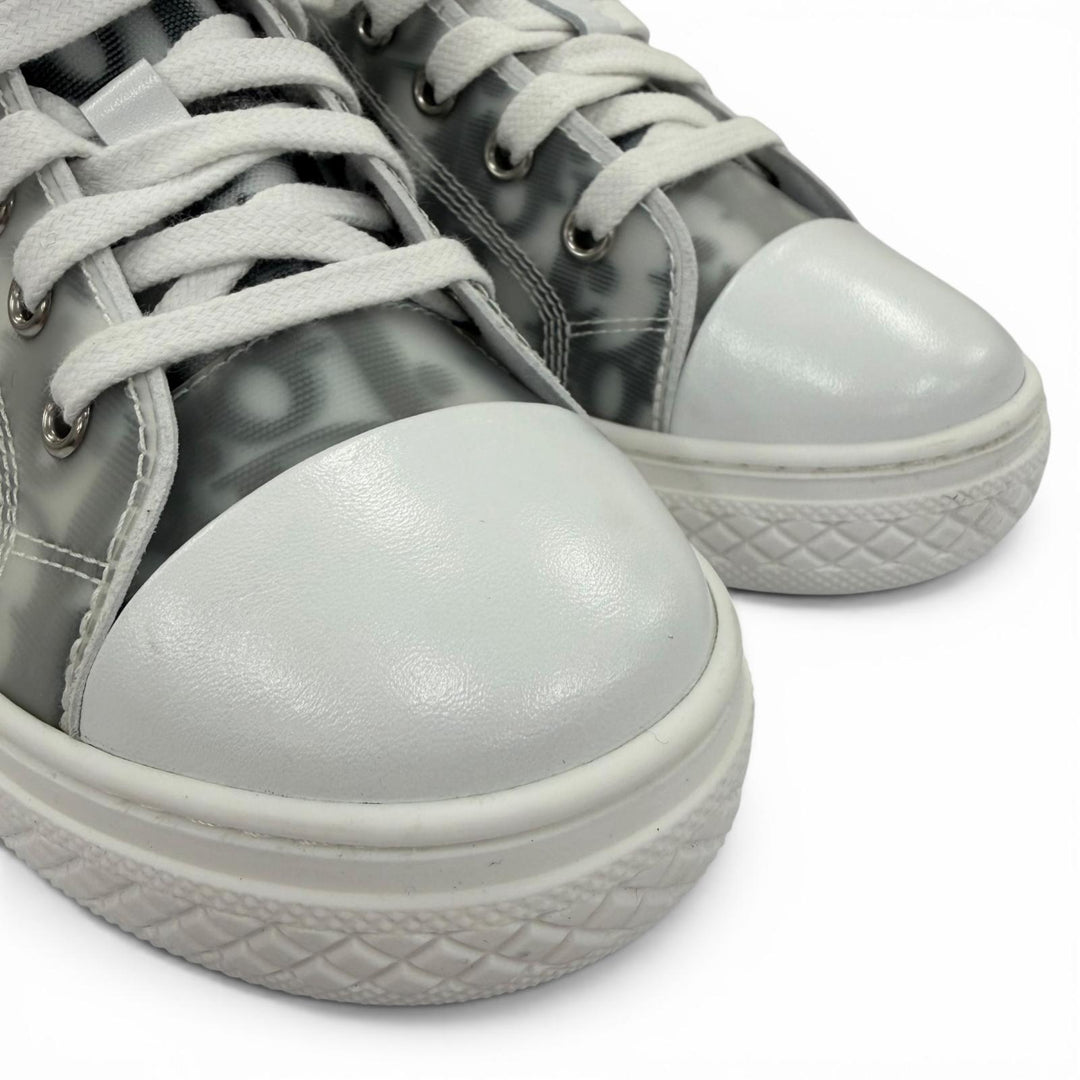 Pristine Christian Dior High cut sneakers Oblique High Top Gray Kids 31 B23