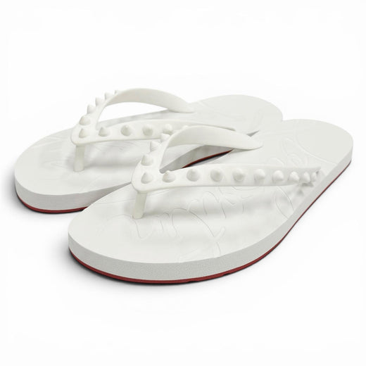 Pristine Christian Louboutin Beach sandal Spike Studded Rubber Sandals rubber 35