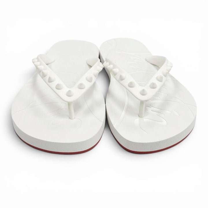 Pristine Christian Louboutin Beach sandal Spike Studded Rubber Sandals rubber 35