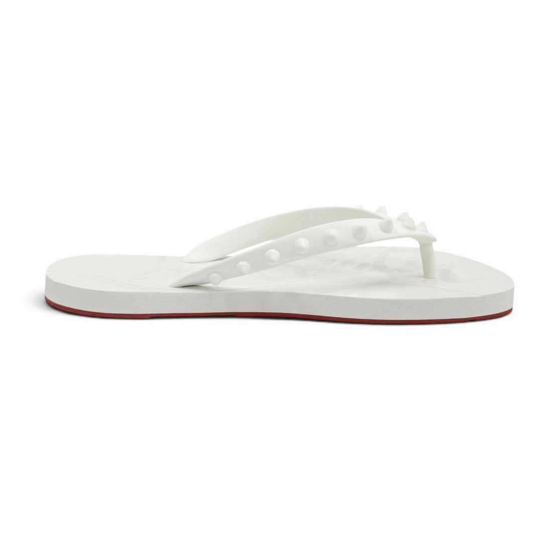 Pristine Christian Louboutin Beach sandal Spike Studded Rubber Sandals rubber 35