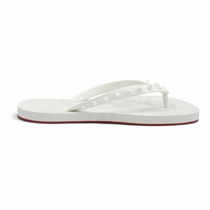 Pristine Christian Louboutin Beach sandal Spike Studded Rubber Sandals rubber 35
