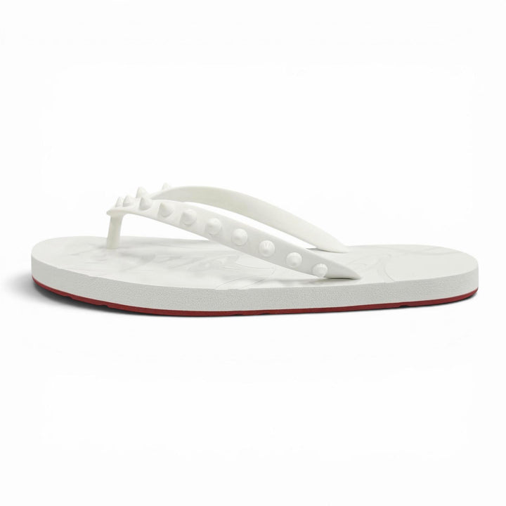 Pristine Christian Louboutin Beach sandal Spike Studded Rubber Sandals rubber 35