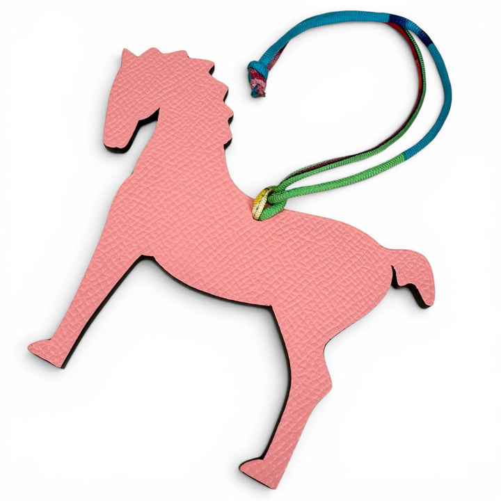 Pristine HERMES charm Petit H Bag Charm Cheval Horse horse pink Epsom Women