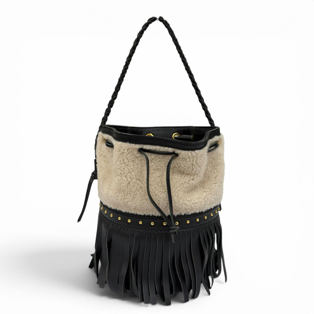 Excellent J&M Davidson Shoulder Bag Charleston Collection Carnival Mouton 2-Way