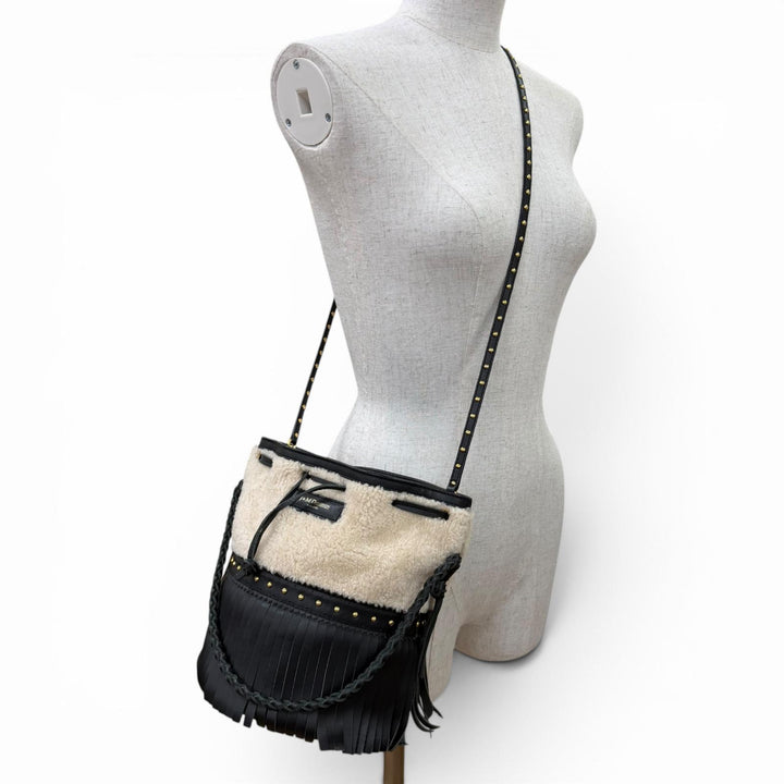 Excellent J&M Davidson Shoulder Bag Charleston Collection Carnival Mouton 2-Way