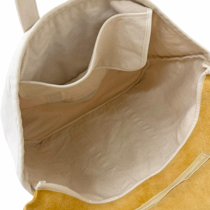 Pristine VISVIM Tote Bag UT.RIME TOTE(L) Suede leather canvas large