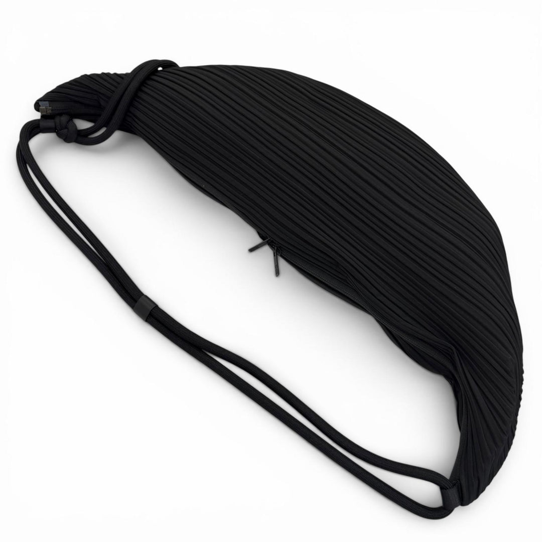Excellent PLEATS PLEASE Sling bag Pleated drawstring black Women PP39AG536