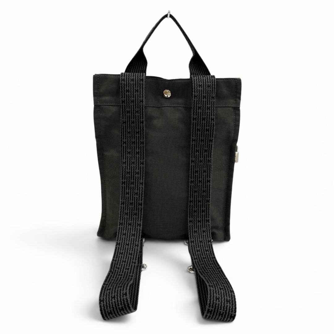 Excellent HERMES Backpack Daypack Her Line add PM gray polyamide Women