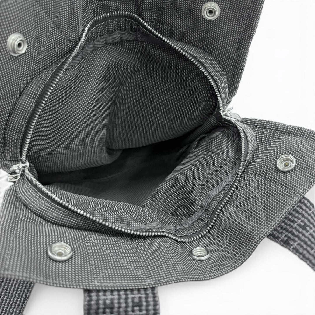 Excellent HERMES Backpack Daypack Her Line add PM gray polyamide Women