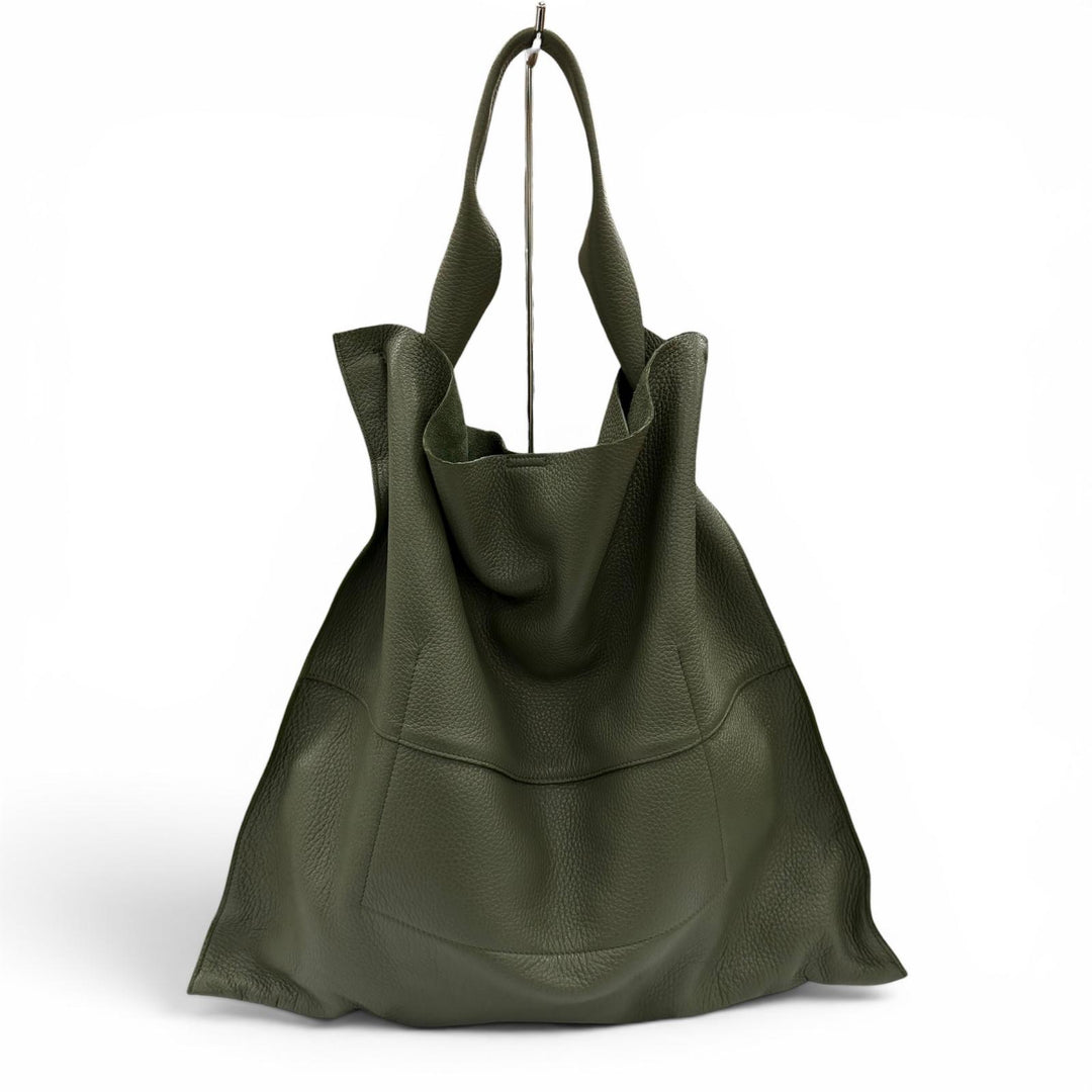 Excellent JIL SANDER Tote Bag XIAO One handle green leather Women