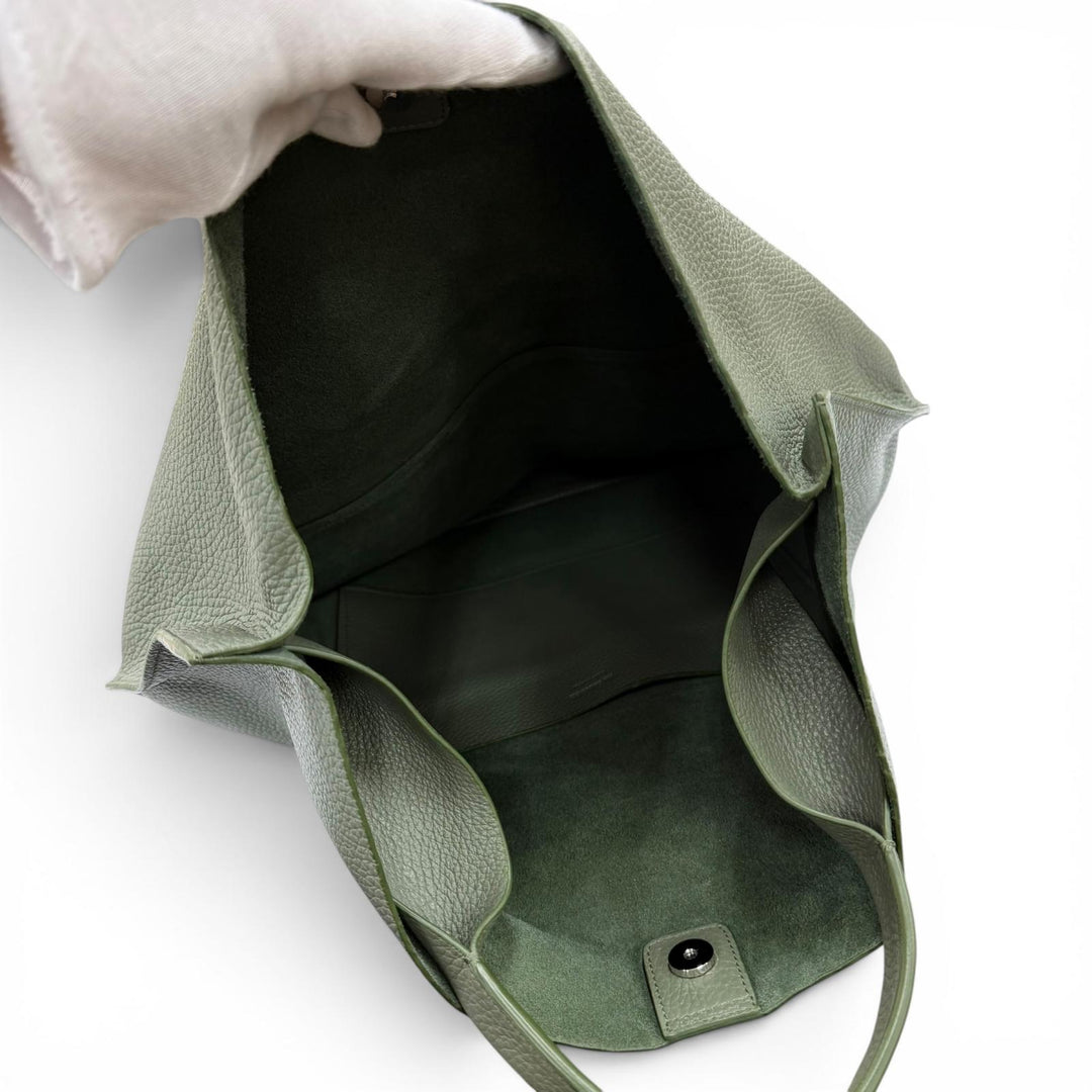 Excellent JIL SANDER Tote Bag XIAO One handle green leather Women