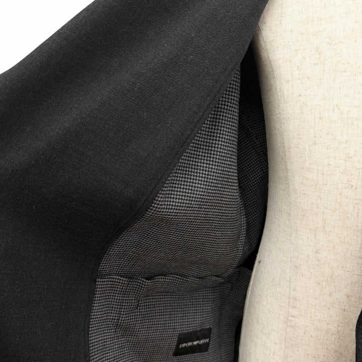 Excellent EMPORIO ARMANI Chester coat Black tag, glen check pattern