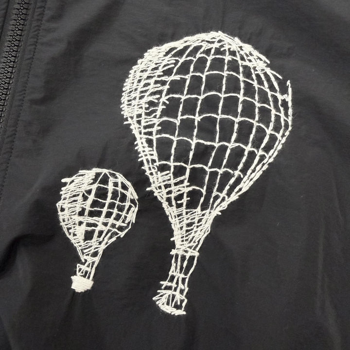 Great LOUIS VUITTON Blouson Embroidered Technical Cotton Zip Shirt Pullover