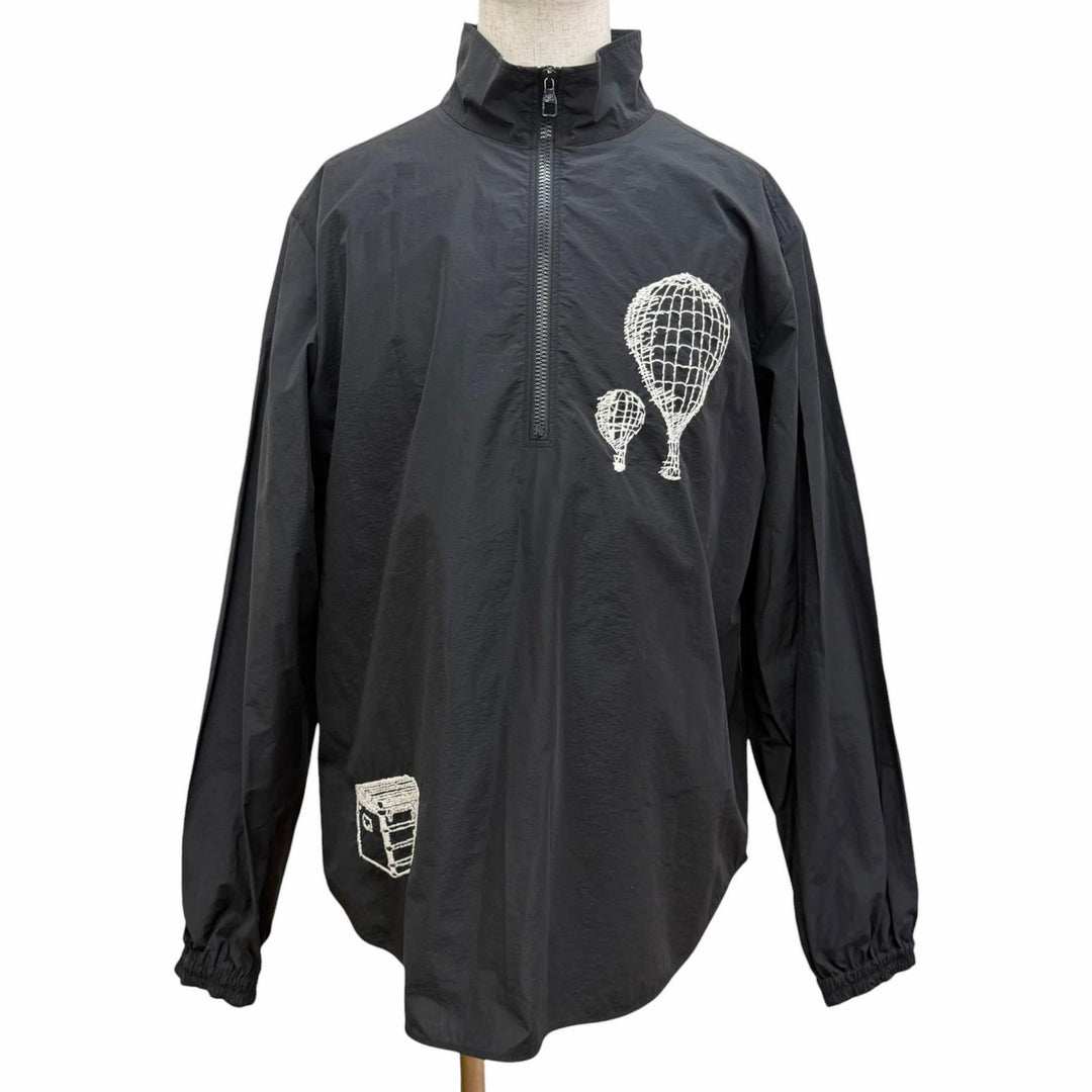 Great LOUIS VUITTON Blouson Embroidered Technical Cotton Zip Shirt Pullover