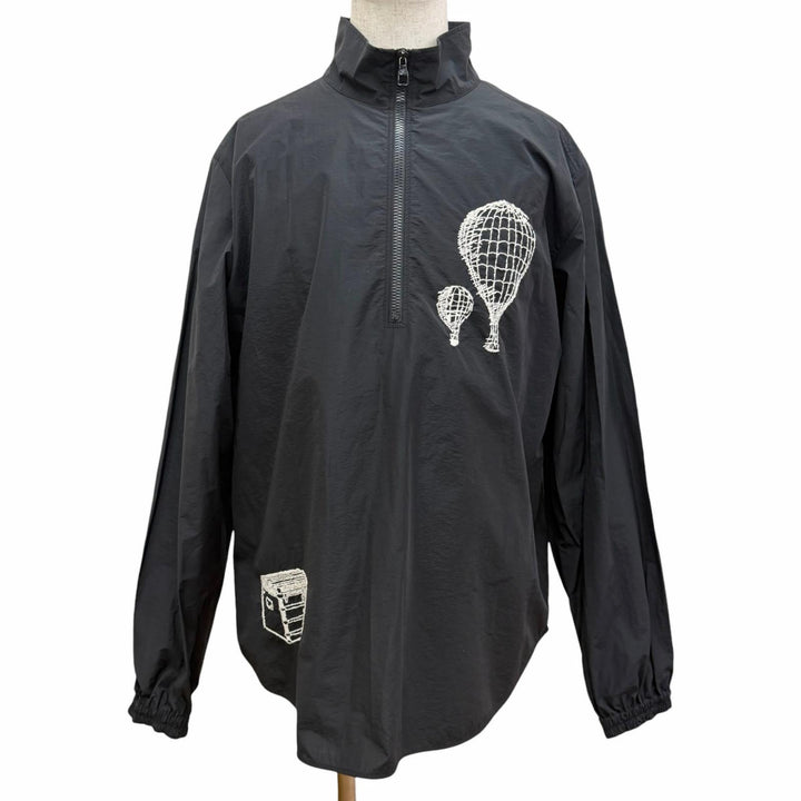 Great LOUIS VUITTON Blouson Embroidered Technical Cotton Zip Shirt Pullover