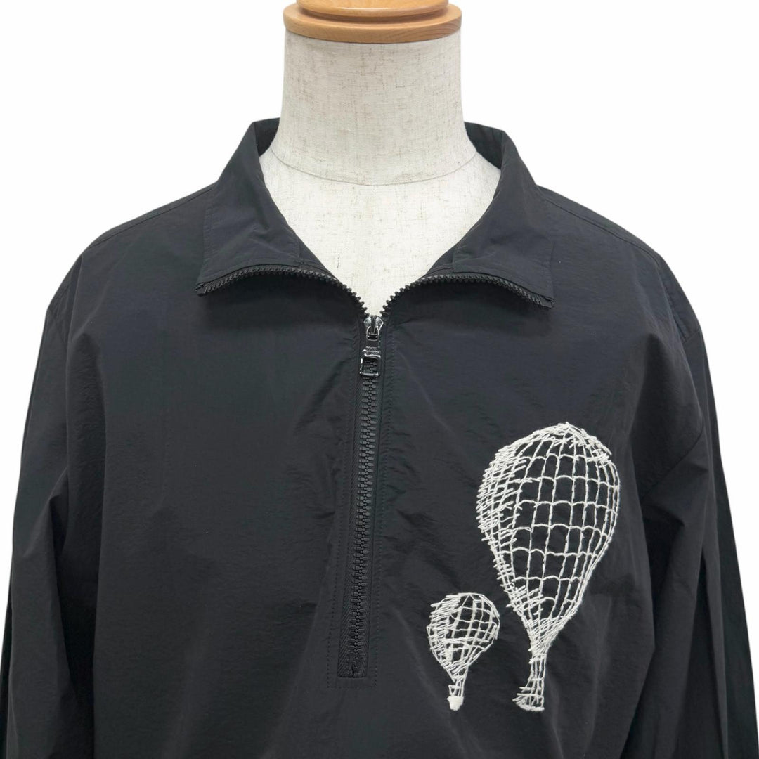 Great LOUIS VUITTON Blouson Embroidered Technical Cotton Zip Shirt Pullover