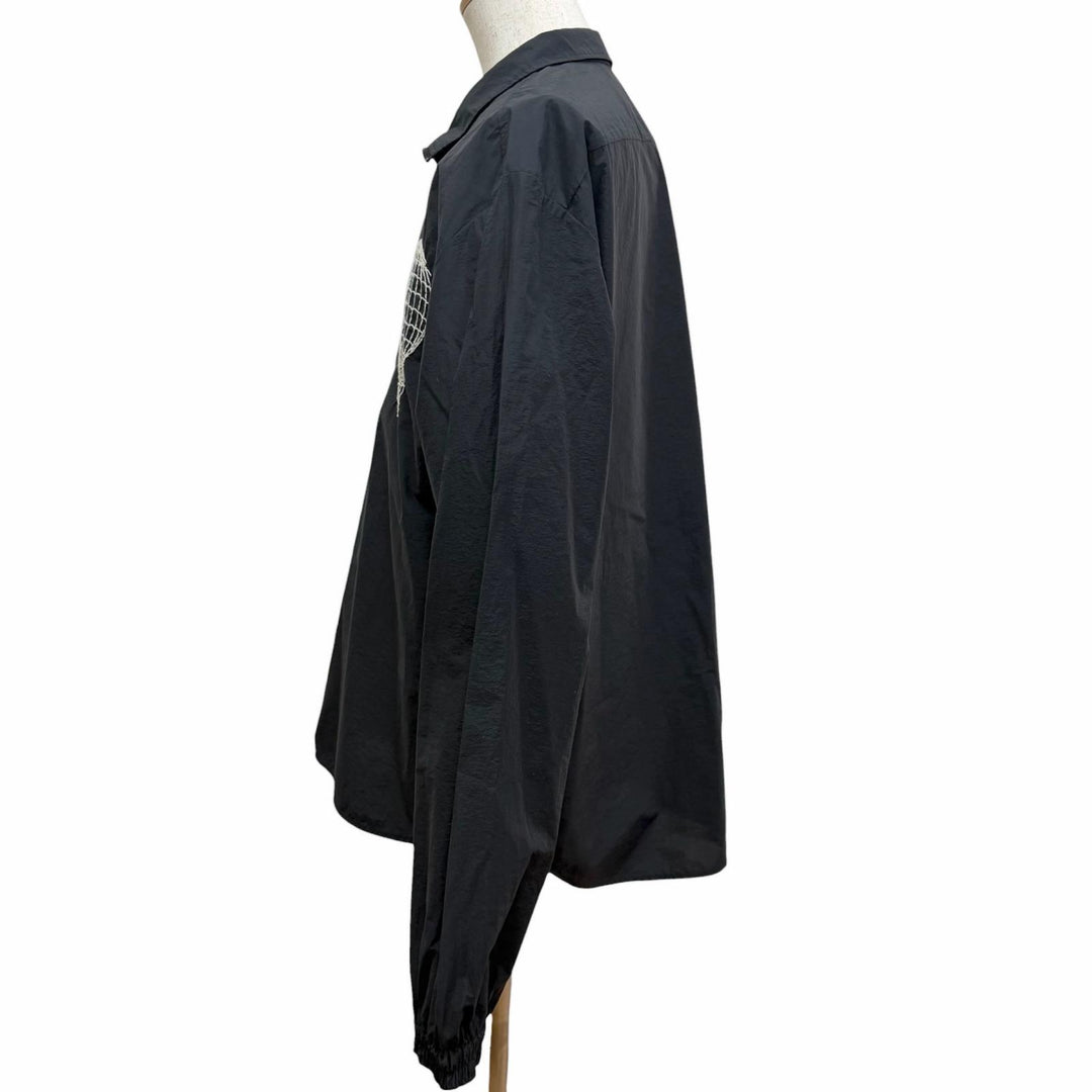 Great LOUIS VUITTON Blouson Embroidered Technical Cotton Zip Shirt Pullover