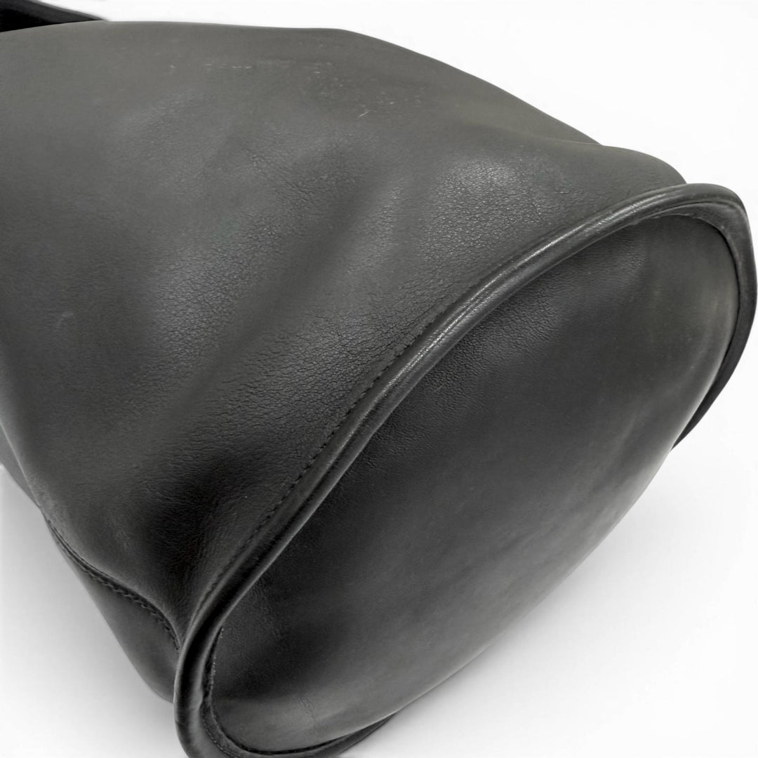 Great COACH Shoulder Bag Old Coach Glove Leather Bucket Handbag black Women 9085