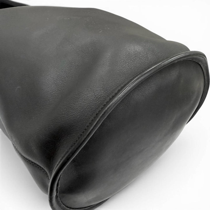 Great COACH Shoulder Bag Old Coach Glove Leather Bucket Handbag black Women 9085