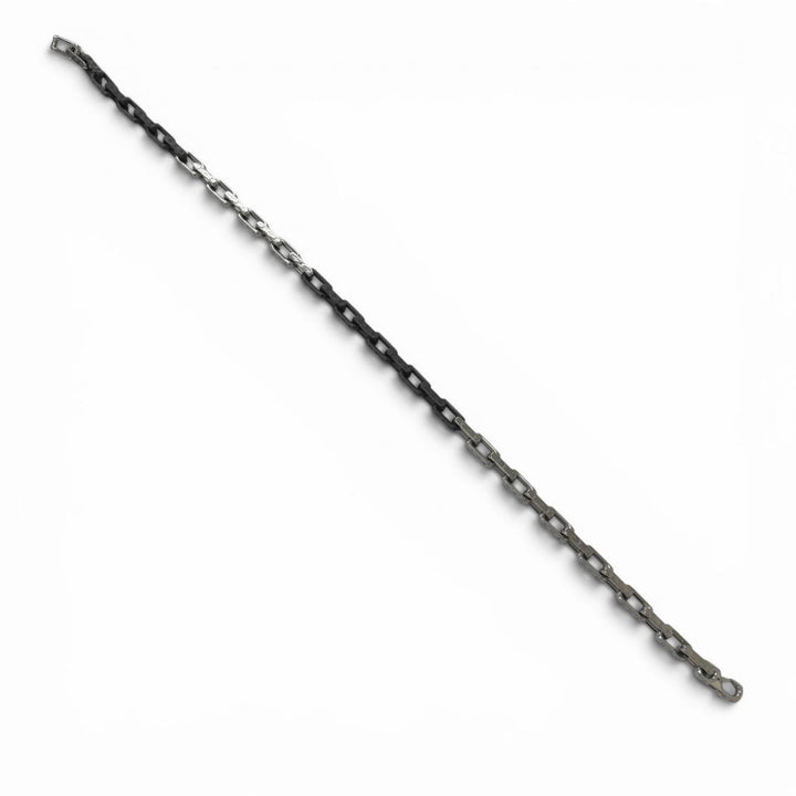 Great LOUIS VUITTON Necklace Monogram Chain Silver mens M00677