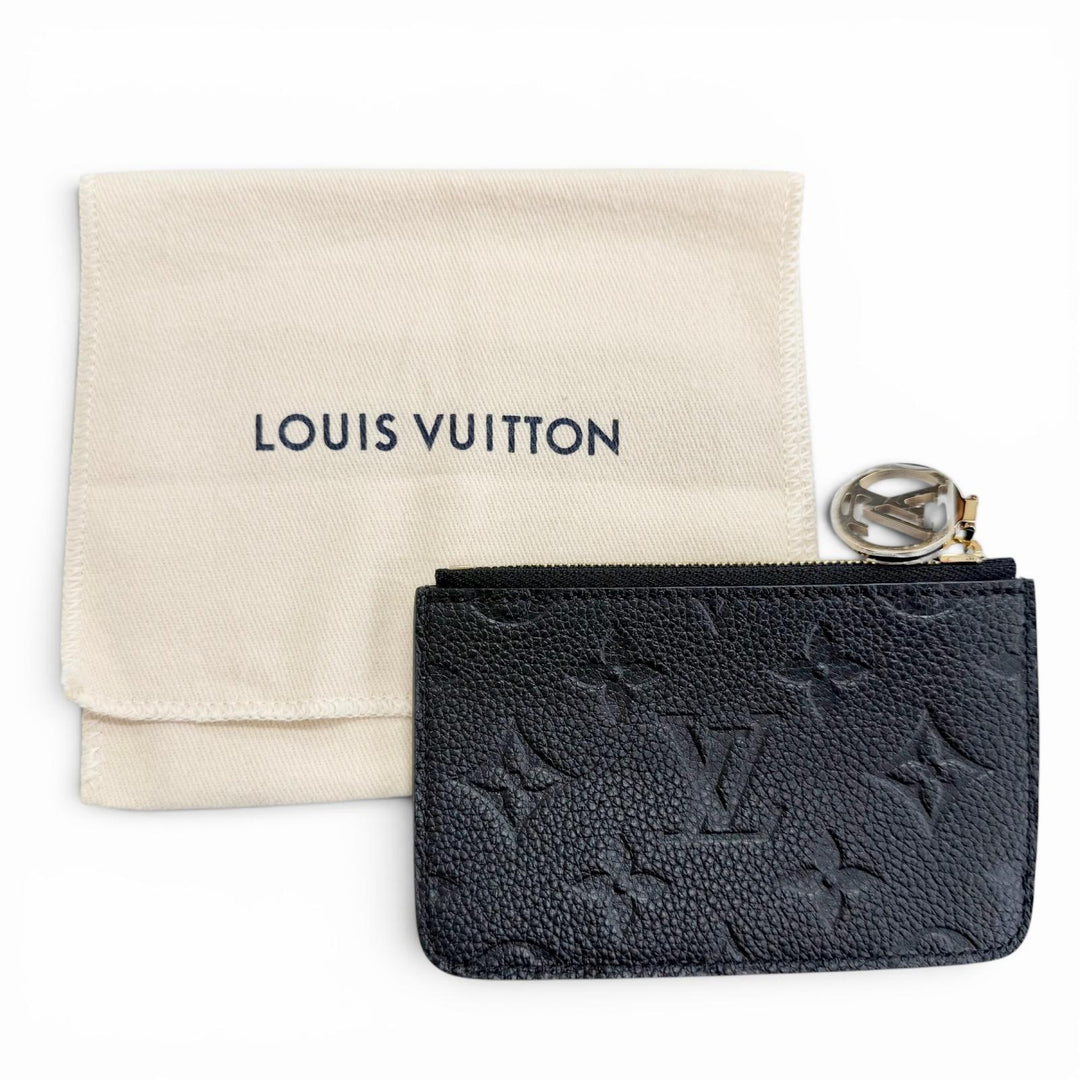 Excellent LOUIS VUITTON Card Case Card Case Porto Cult Romy Noir M81883