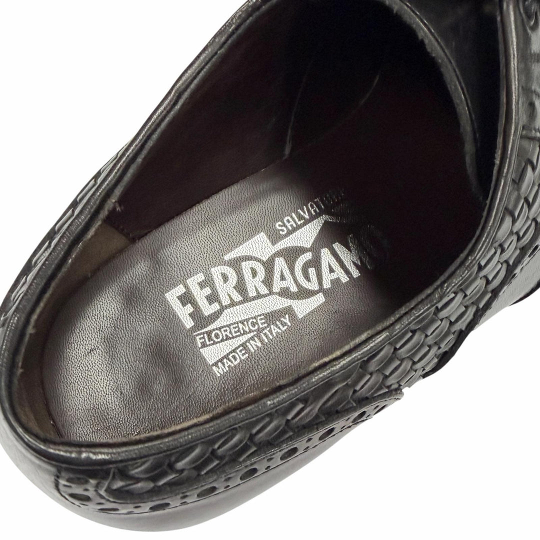 Discounted Great Salvatore Ferragamo Leather shoes black leather mens 6.5