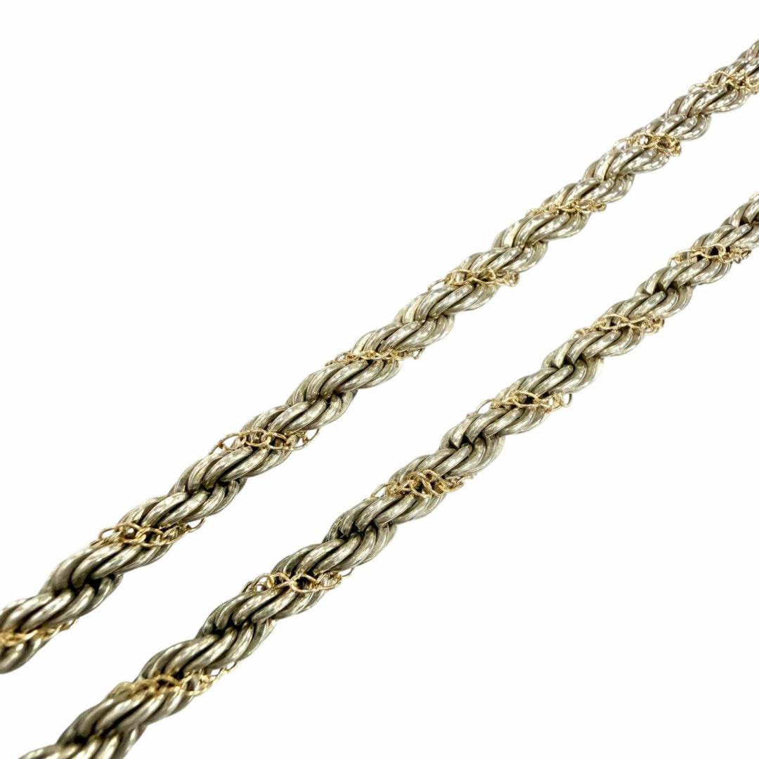 Great TIFFANY&Co. Necklace Combi Screw Chain Twisted Rope Silver 925 Women